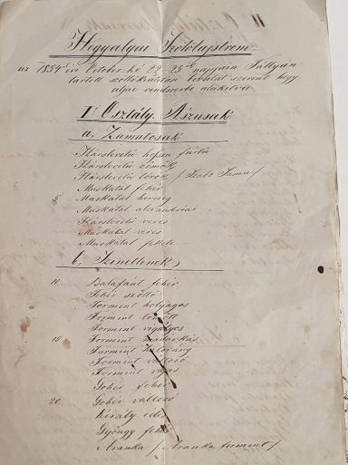 The 1854 register of grape varieties