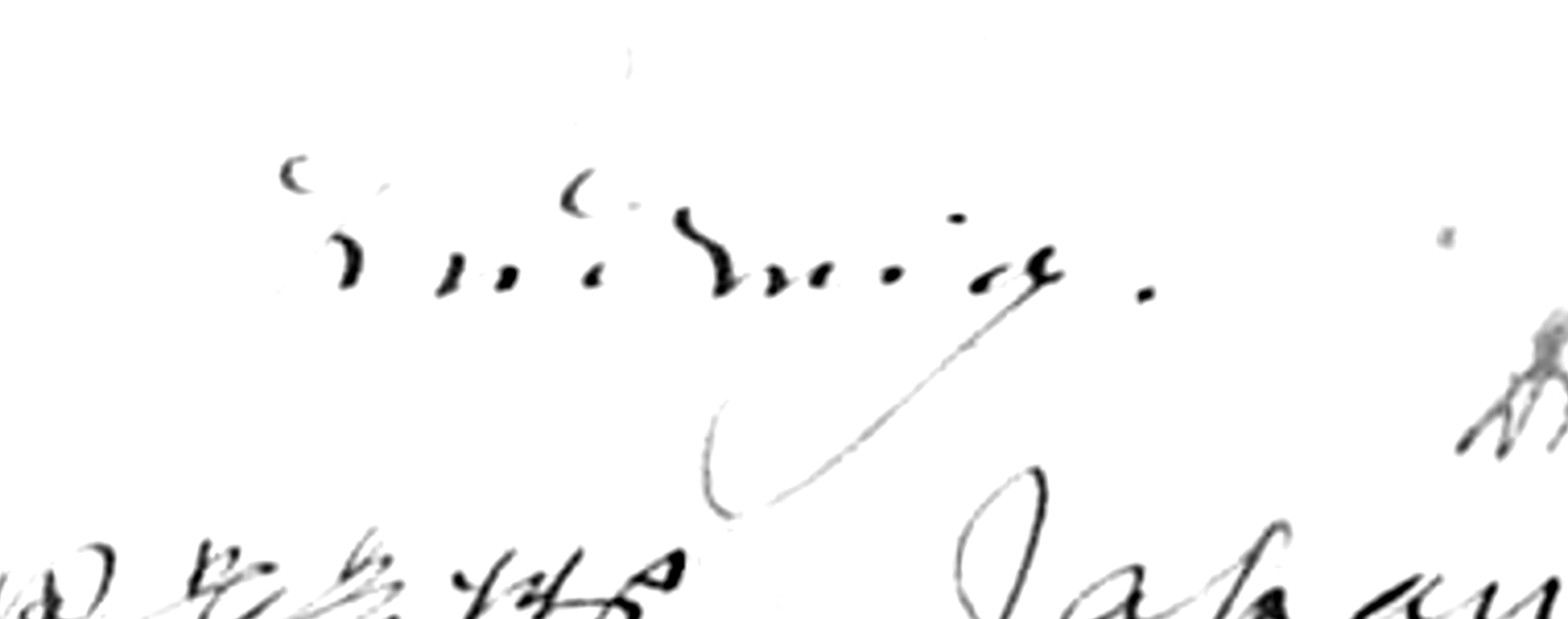 The signature at the top of the page, enlarged: Ludwig