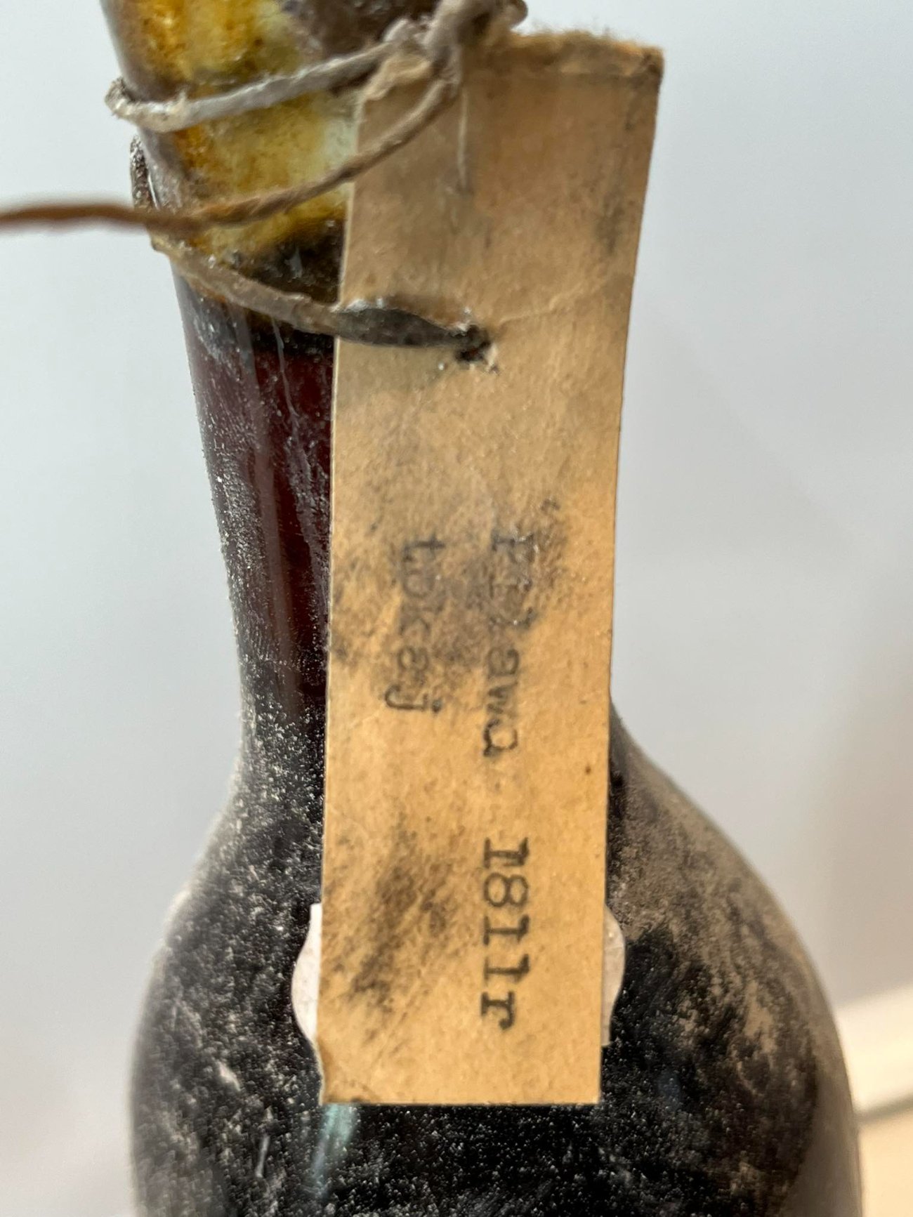 Cellar tag reading Pilawa, tokaj, 1811